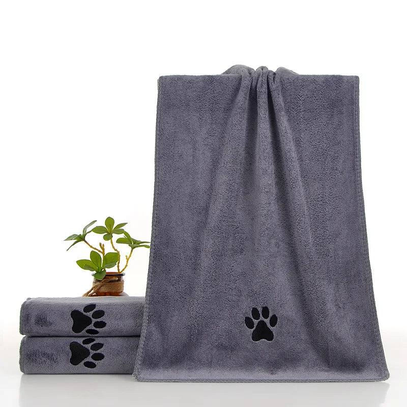 35×75cm 50×100cm 高吸水ペットタオル 通気性の良いマイクロファイバー素材速乾・ふわふわのペット用 グルーミングタオル 犬や猫のお風呂上がり 足拭き