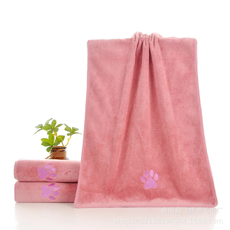 35×75cm 50×100cm 高吸水ペットタオル 通気性の良いマイクロファイバー素材速乾・ふわふわのペット用 グルーミングタオル 犬や猫のお風呂上がり 足拭き